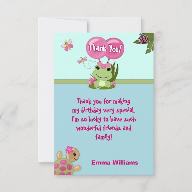 Kort 3,5" för flickaGRODAtack x5" (LÄGENHETstil) (Framsida)