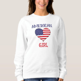 Kort 4:e juli ger American Girl White T Shirt