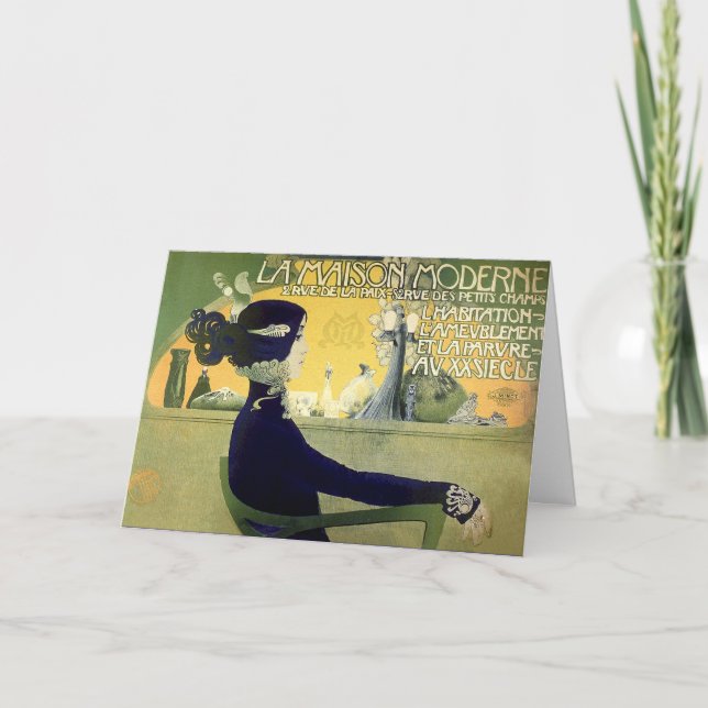 Kort:  Art nouveau - Henri Privat-Livemont Helgkort (Framsida)