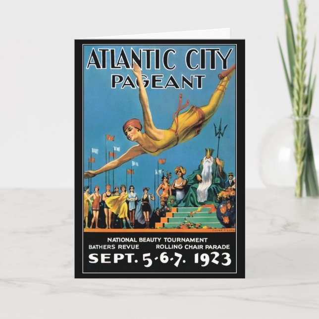 Kort: Atlantic City skönhetskönhetstävling Helgkort (Framsida)