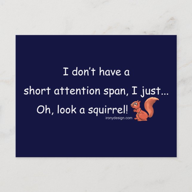 Kort Attention Span Squirrel (Framsida)