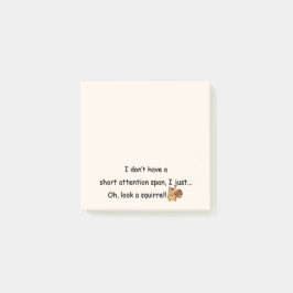 Kort Attention Span Squirrel Humous Post-it Block