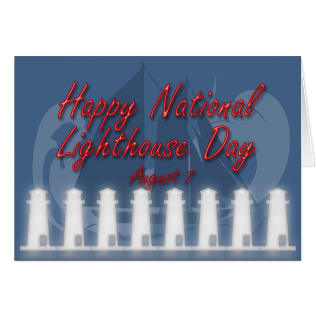 Kort Augusti 7 för medborgarefyrdag (Framsidan Horizontal)