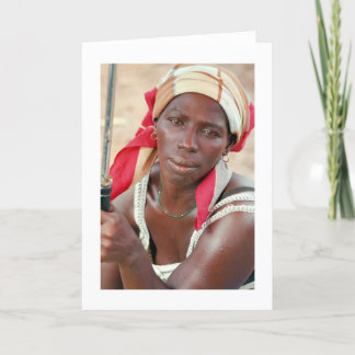 Kort "banansäljare, Banjul, Gambia, västra afrika