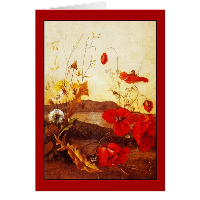 Kort Berömda konstnärer 'Poppies' olja på duk (Framsidan)