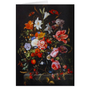 Kort Berömda Konstnärer Vintage Konst Blomvas