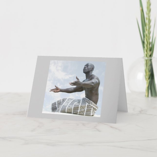 Kort "bönfallande den högsta ", (Framsida)