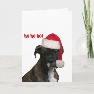 Kort: Boxer Valp Santa Helgkort