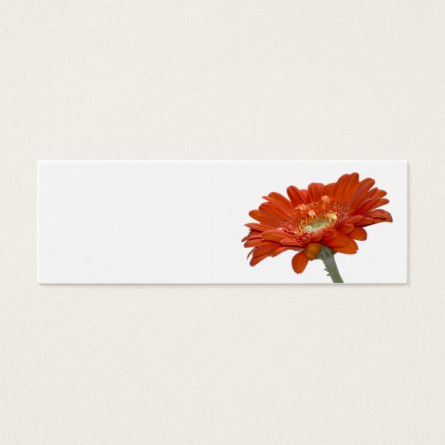 Kort bröllop Ställe Namn - Orange Daisy Gerbera (Framsidan)