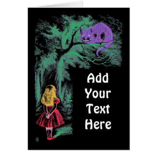 Kort: "Cheshire Cat" från Alice in Wonderland Hälsningskort