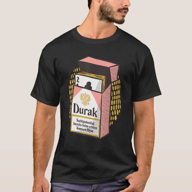 Kort Cigarettes-påfyllnad Poker Card-spel Cu T Shirt (Framsida)