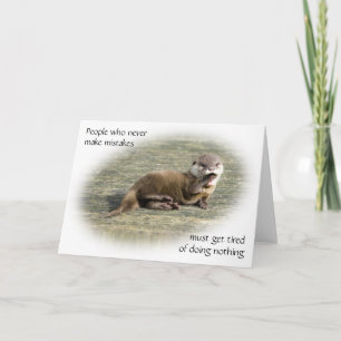 Kort - Cute Baby Otter berömd-offert