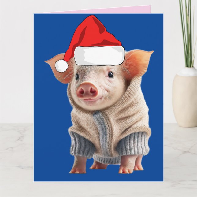 KORT CUTE GRIS CHRISTMAS GREETING CARD (Framsida)