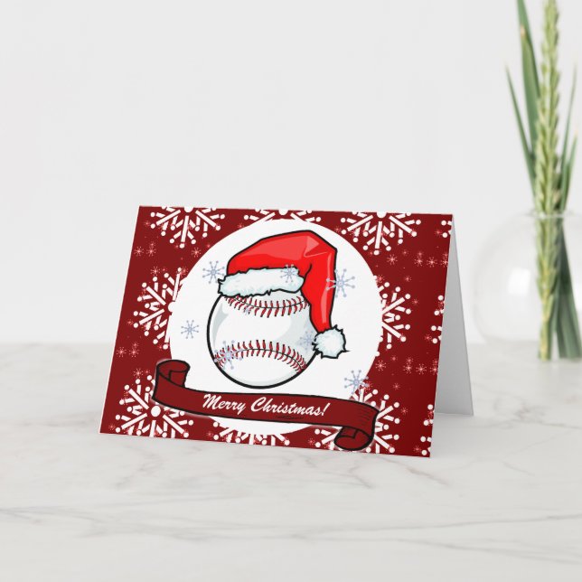 Kort - dekorativ Santa baseball (Framsida)