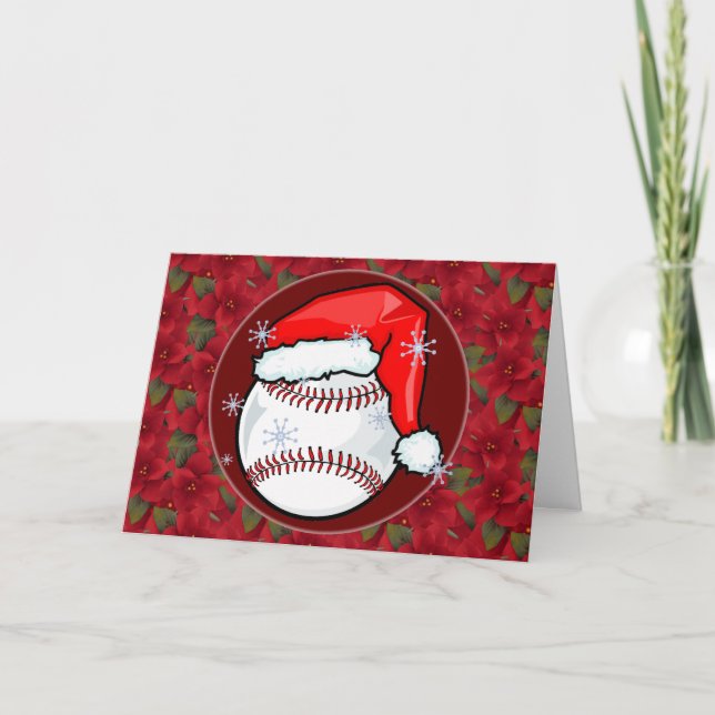 Kort - Dekorativt Santa Baseball (Framsida)