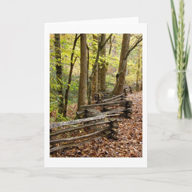 Kort - Dela järnvägsstängsel på hösten (Framsida)