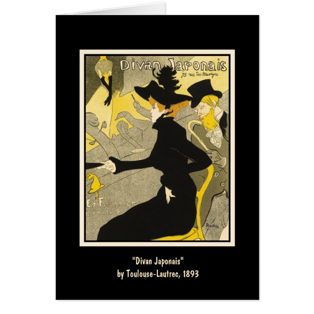 Kort: Divan Japonais av Toulouse-Lautrec Hälsningskort (Framsidan)