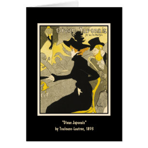 Kort: Divan Japonais vid Toulouse-Lautrec Hälsningskort