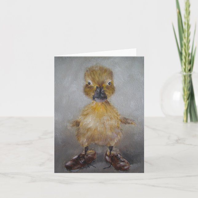 Kort/djurkort - Anka-kort i Baby Tack Kort (Framsida)