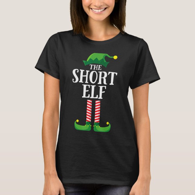 Kort Elf Matching Family Group jul Party Py T Shirt (Framsida)