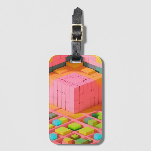 Kort Färgad Bagagebricka (Framsida vertikal)