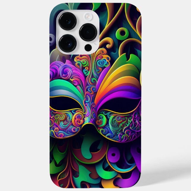 KORT FÄRGAD BEAUTIFUL MARDI GRAS MASK (Baksida)