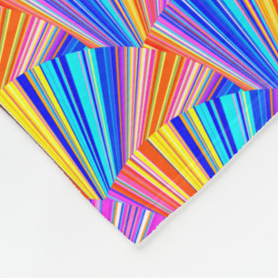 Kort Färgad Crazy Colorful Abstrakt Mönster Fleecefilt