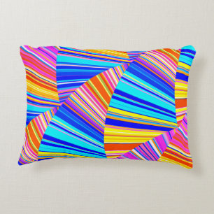 Kort Färgad Crazy Colorful Abstrakt Mönster Prydnadskudde