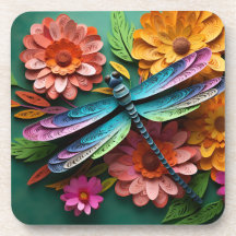 KORT FÄRGAD DRAGONFLY MED FLÖDEN