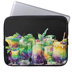 KORT FÄRGAD FESTIVE MARDI GRAS BEVERAGAGAGAGES LAPTOP FODRAL