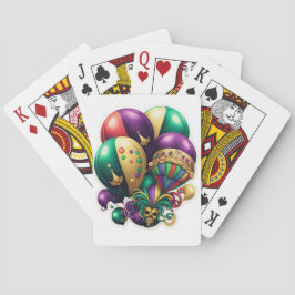 KORT FÄRGAD MARDI GRAS BALLOONS CASINOKORT