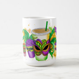 KORT FÄRGAD MARDI GRAS BEVERAGAGAGAGES KAFFEMUGG