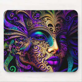 KORT FÄRGAD MARDI GRAS MASKS MUSMATTA