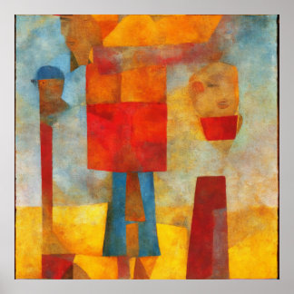 Kort Färgad Modern Anstract Three Friends Poster