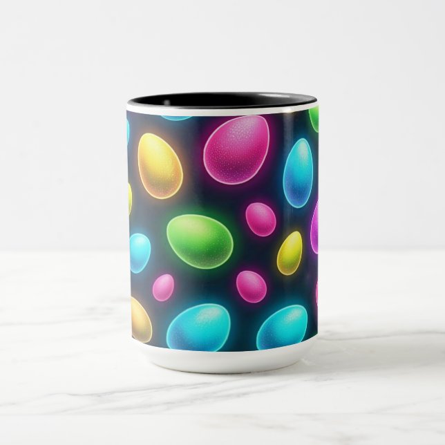 Kort färgad/neon Påskägg/Vår Mugg (Center)
