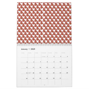 Kort färgad papper med ett festligt slag kalender