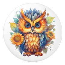 Kort Färgad Uggla Dörr.