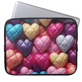 KORT FÄRGAD VALENTINE KÄRLEK HEARTS LAPTOP FODRAL
