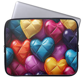 KORT FÄRGAD VALENTINE KÄRLEK HEARTS LAPTOP FODRAL