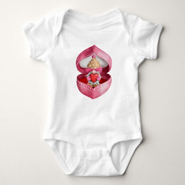 KORT FÄRGAD VALENTINES DAY KÄRLEK GNOMES T SHIRT (Framsida)