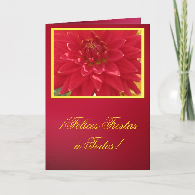 Kort - ¡ Felices Fiestas en Todos! - La Dalia Roja (Framsida)
