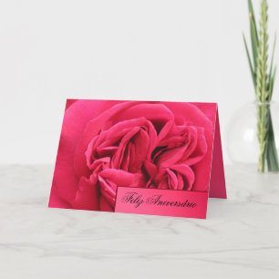 Kort: Feliz Aniversário - rosa ros Kort