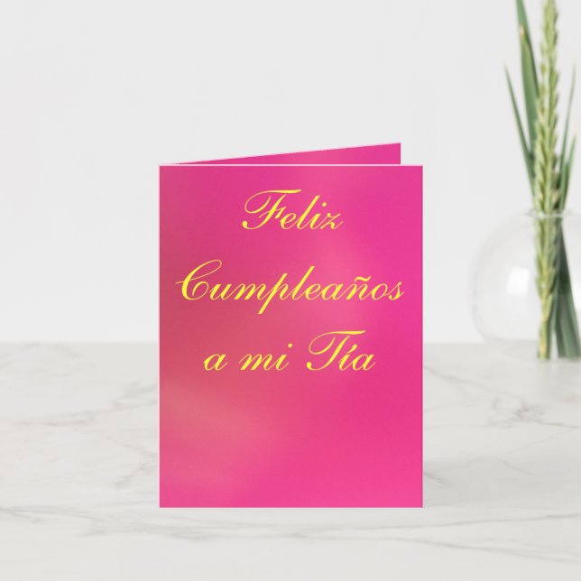 Kort - Feliz Cumpleaños a mi Tía - Rosa (Framsida)