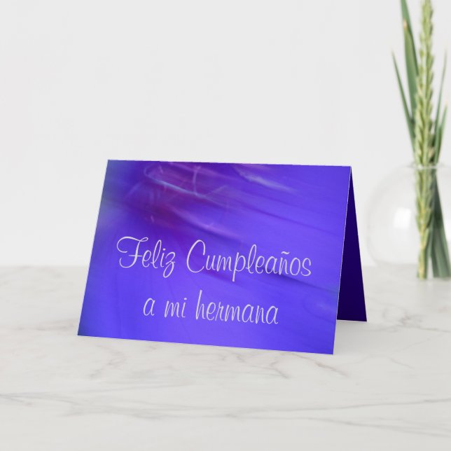 Kort - Feliz Cumpleaños en mi-hermana (Framsida)