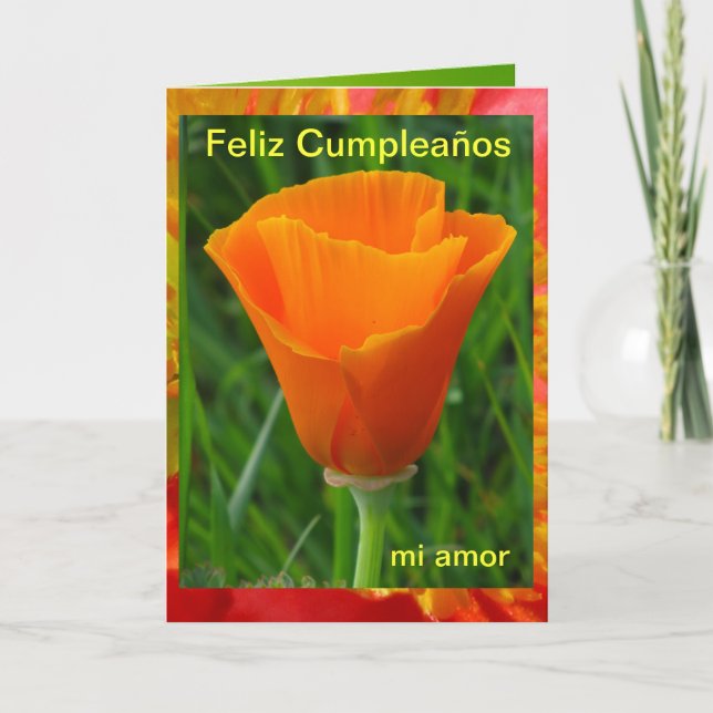 Kort - Feliz Cumpleaños, mi-kärlek (Framsida)