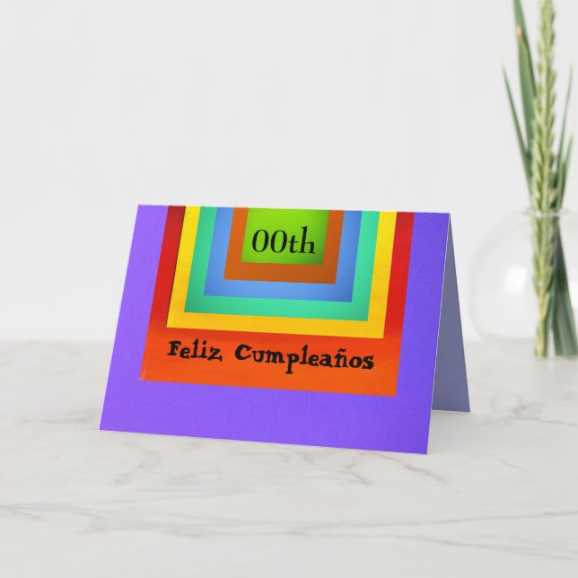 Kort - Feliz Cumpleaños - multifärgad (Framsida)