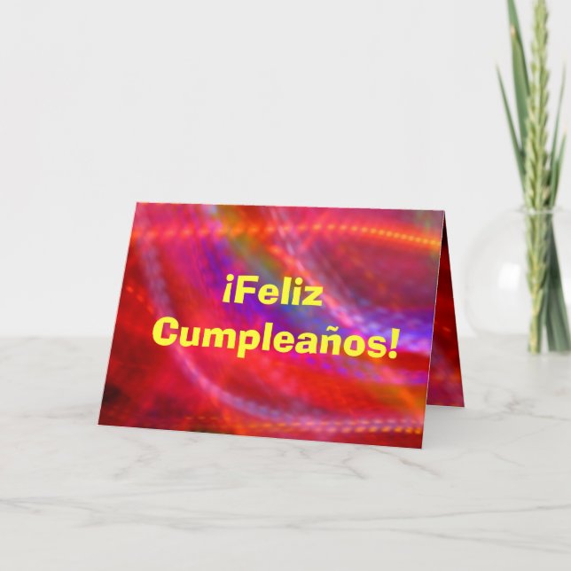 Kort - Feliz Cumpleaños - multifärgad (Framsida)