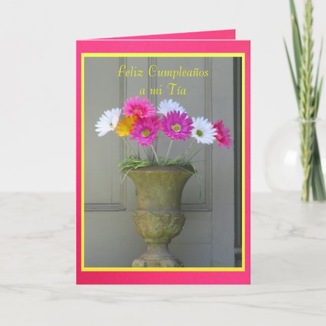 Kort - Feliz Cumpleaños per mi Tía - Las (Framsida)