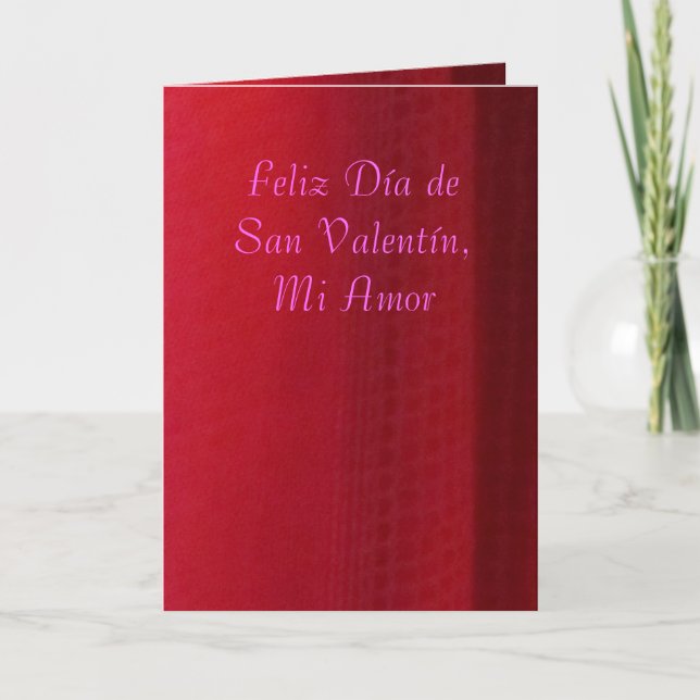Kort - Feliz Día de San Valentín, Mi-kärlek - Roja (Framsida)