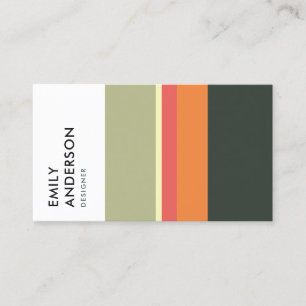 KORT FET MODERN ORANGE BEIGE ROSA NAVY RAND